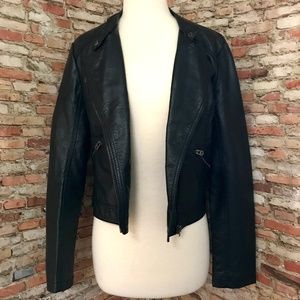 Faux Leather Moto Jacket